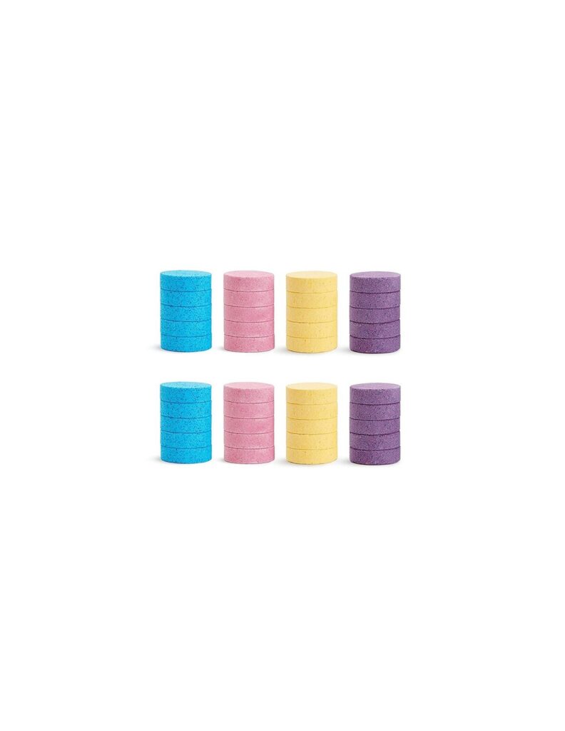 Pastillas de colores para agua