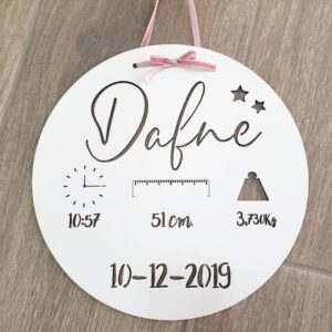Placa natalicia para colgar