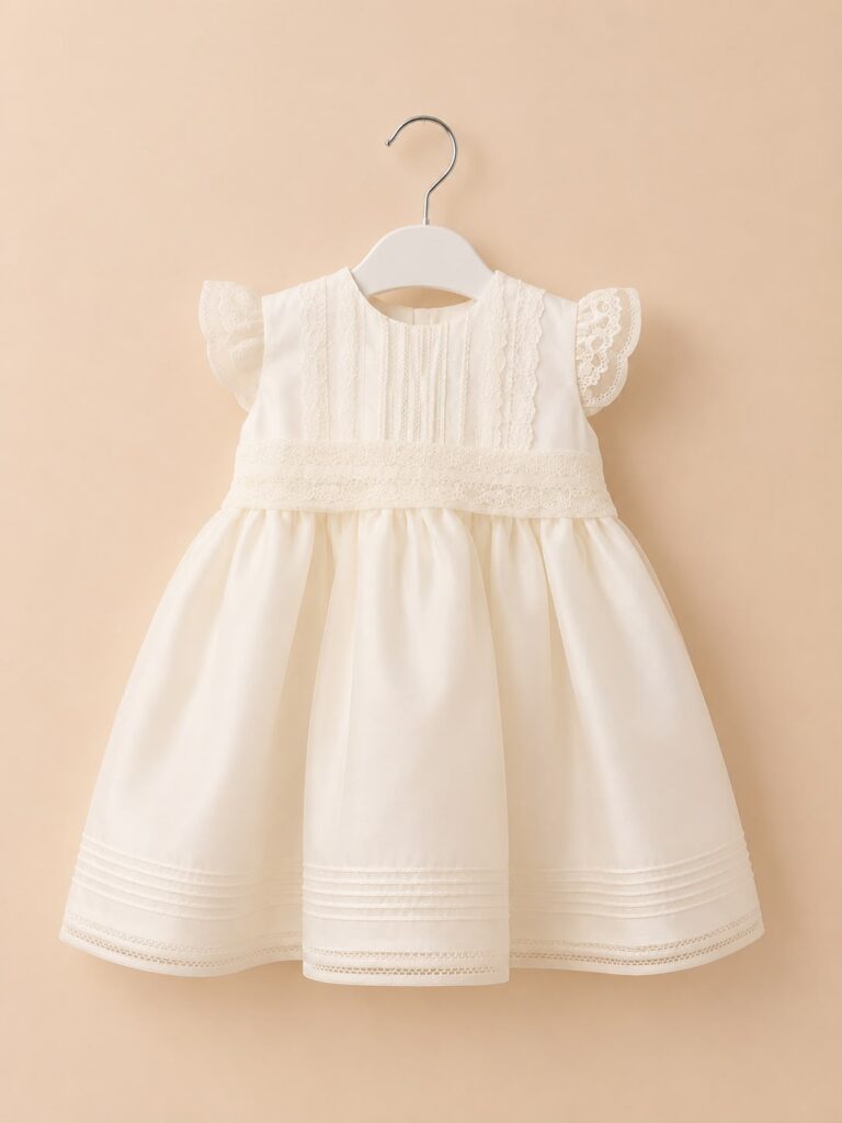 Vestido tul beige ceremonia