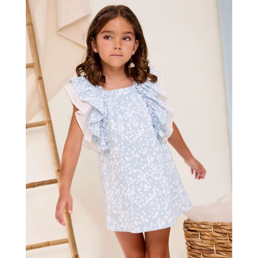 Vestido azul flores Dadati