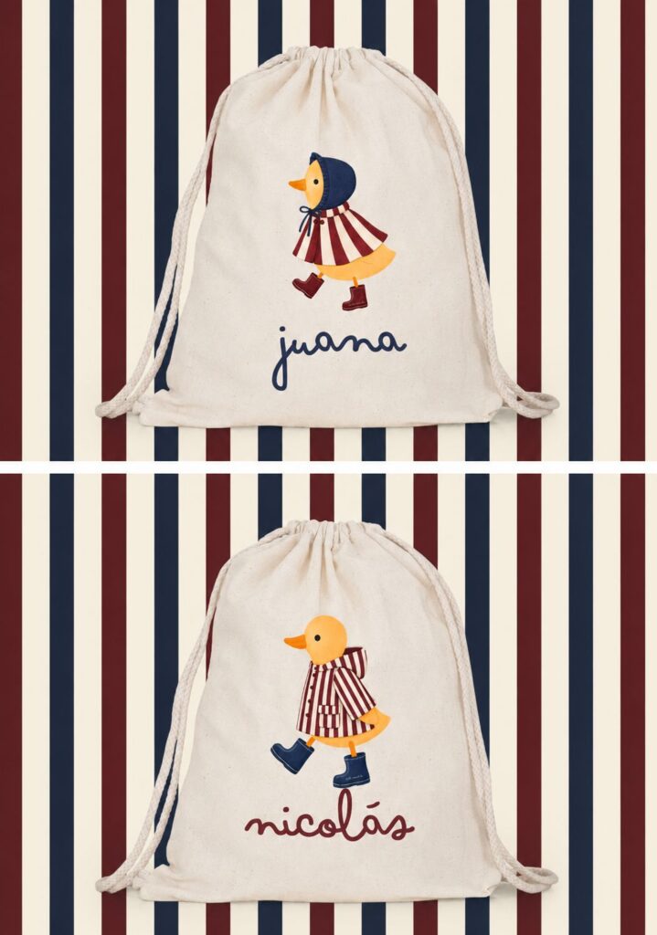 Mochila cuerdas pato